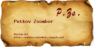 Petkov Zsombor névjegykártya